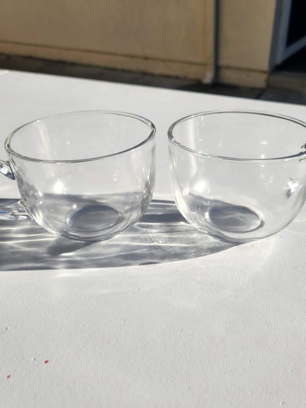 New Oversized Clear Glass Mugs Coffee Mug Set of 2 Tea Cups with Handles 20 oz.